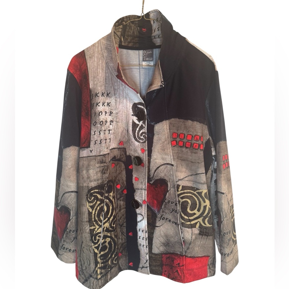 Simply Art By Dolcezza Multicolor Jacket with Heart Design.